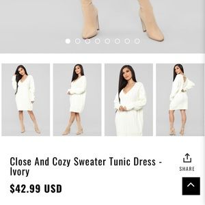 over sized sweater tunic dress